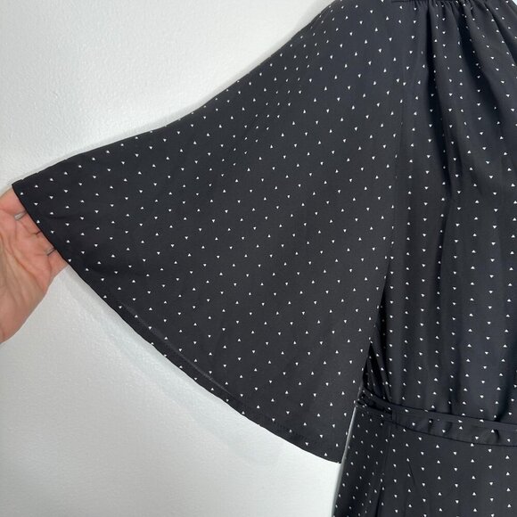 Lulus Midi Wrap Dress Farrah Black Print Size XL - Picture 3 of 11